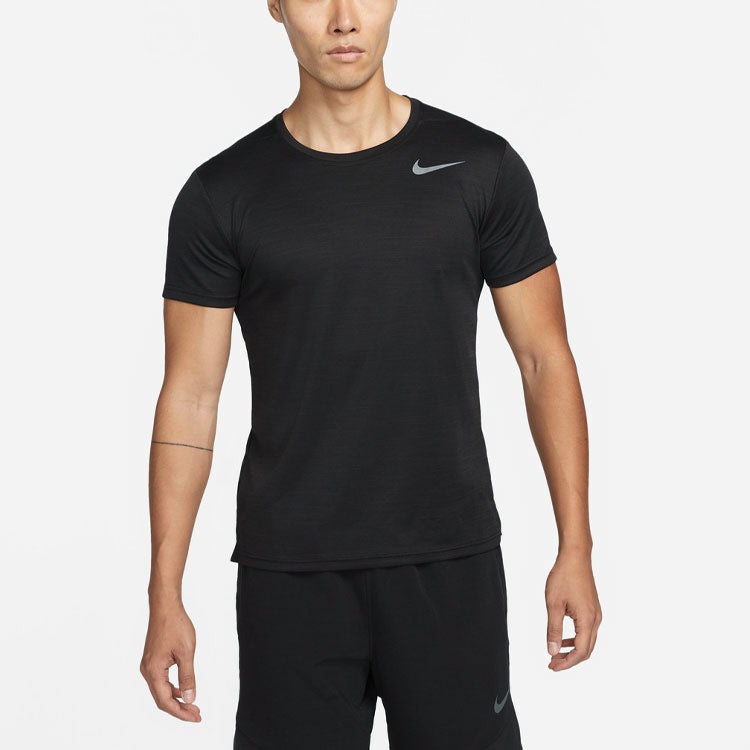 Men's Nike Running Training Quick Dry Sports Round Neck Short Sleeve Black T-Shirt DB4230-010 - 3