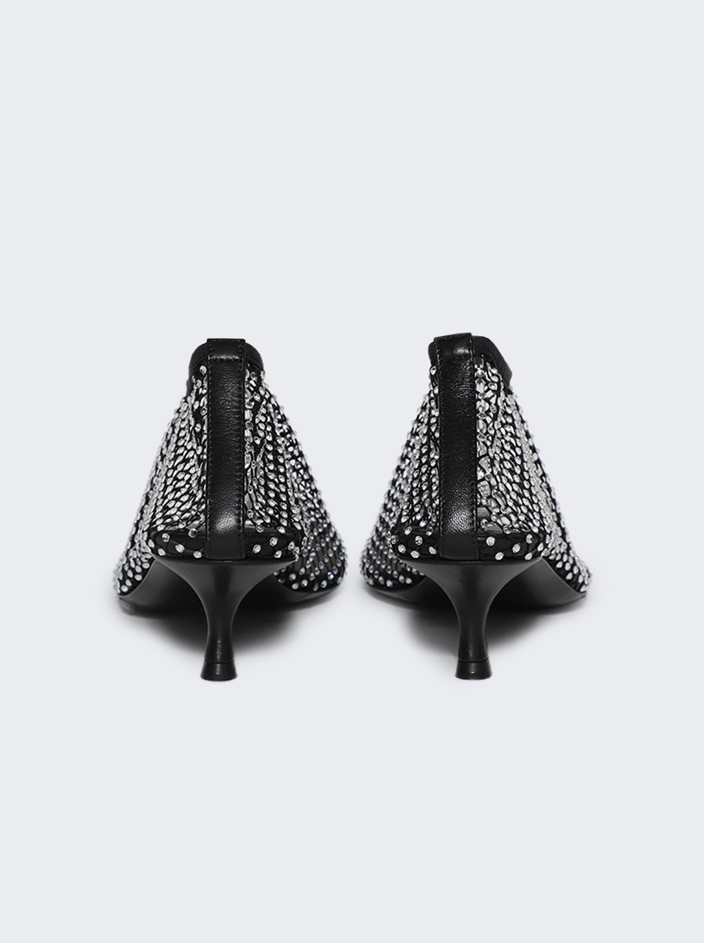 Minette Crystal Mesh Micro Heel Black - 4