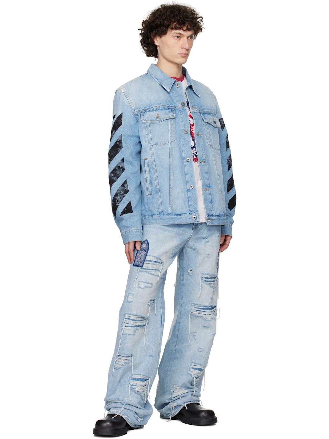Blue Fresco Diag Arrow Skate Denim Jacket - 4