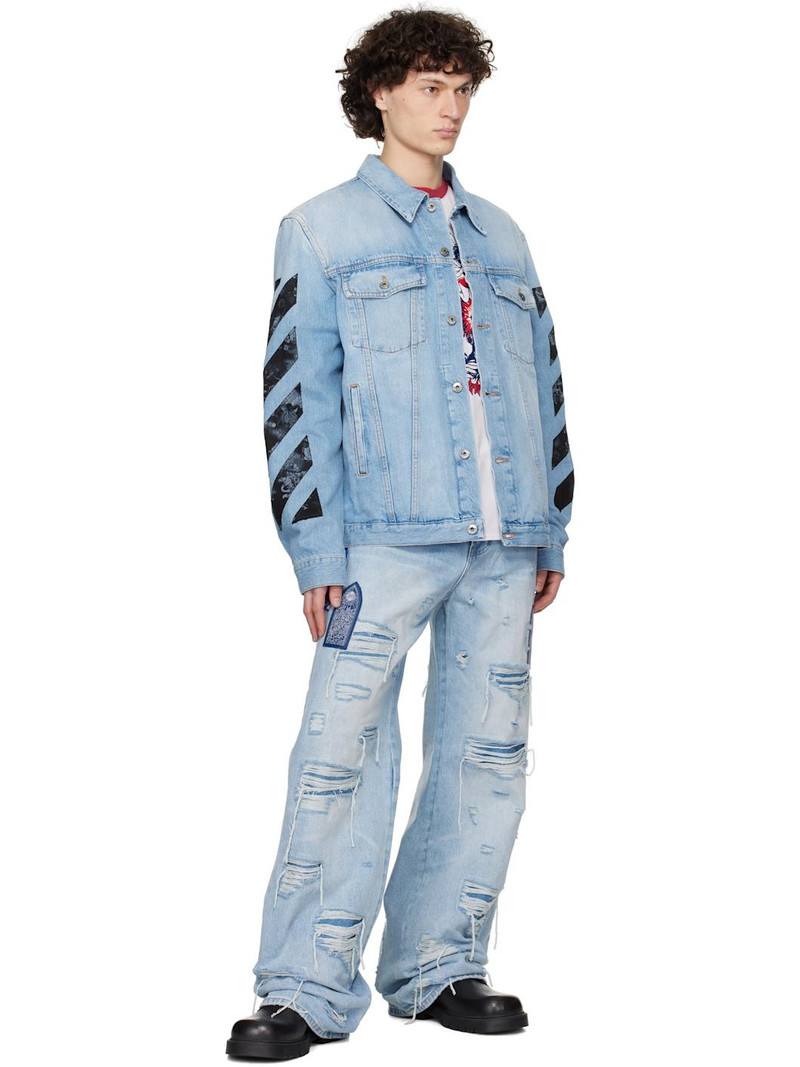 Off-White Blue Fresco Diag Arrow Skate Denim Jacket outlook