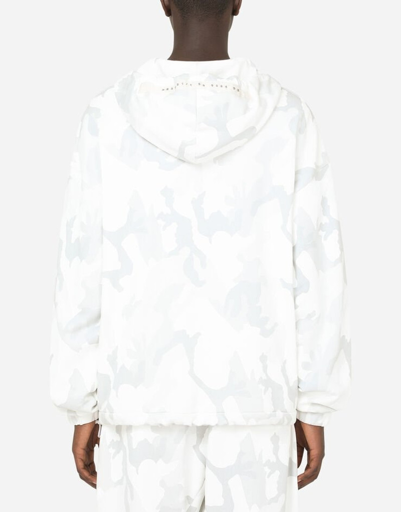 Jersey hoodie with camouflage print 3