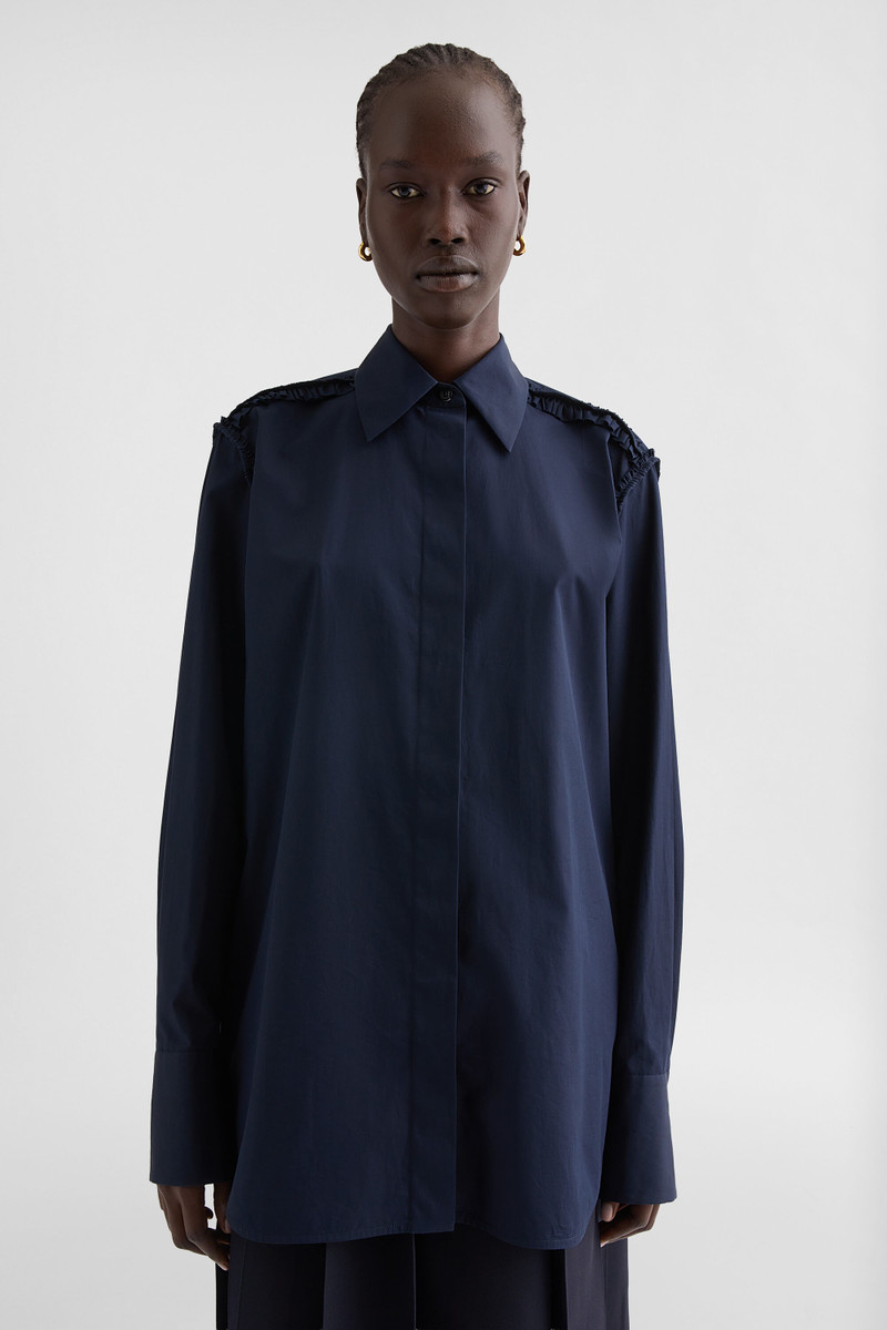 Cotton Poplin Ruffle Shirt 4
