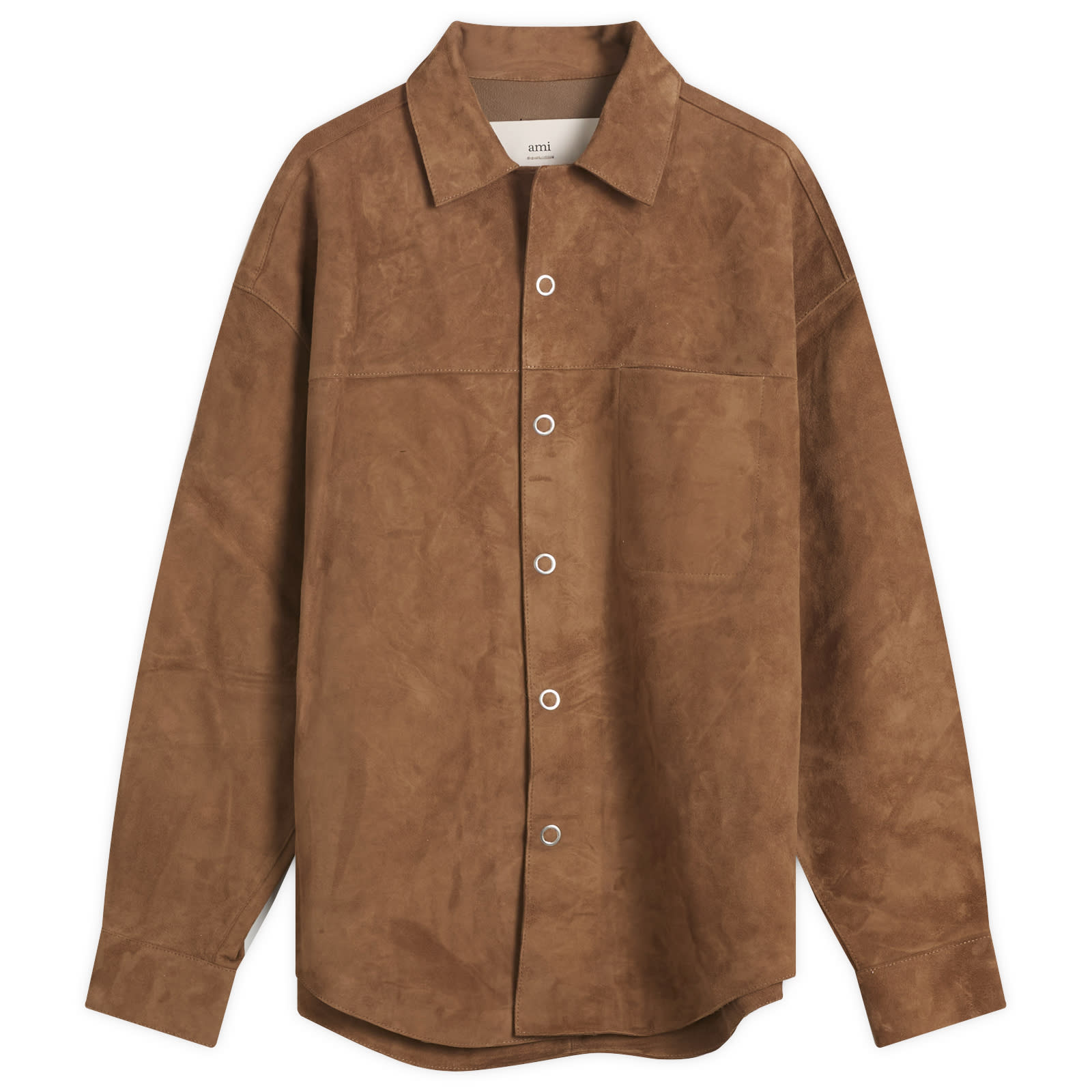 AMI Paris Goat Suede Leather Shirt Jacket - 1