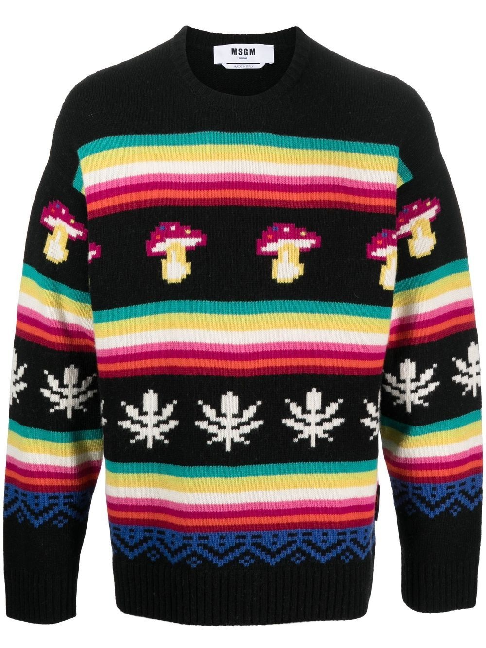Mushroom Jacquard knitted jumper - 2