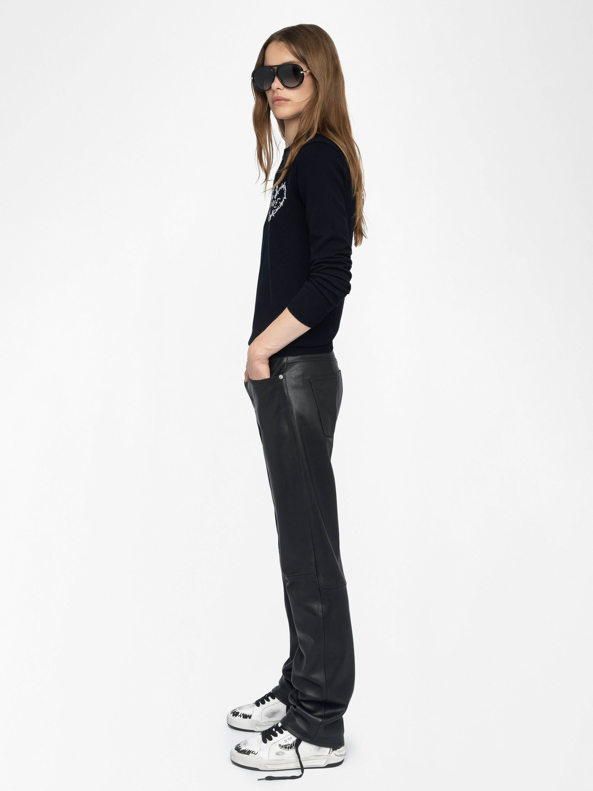 Kendy Embroidered Cashmere Sweater - 5
