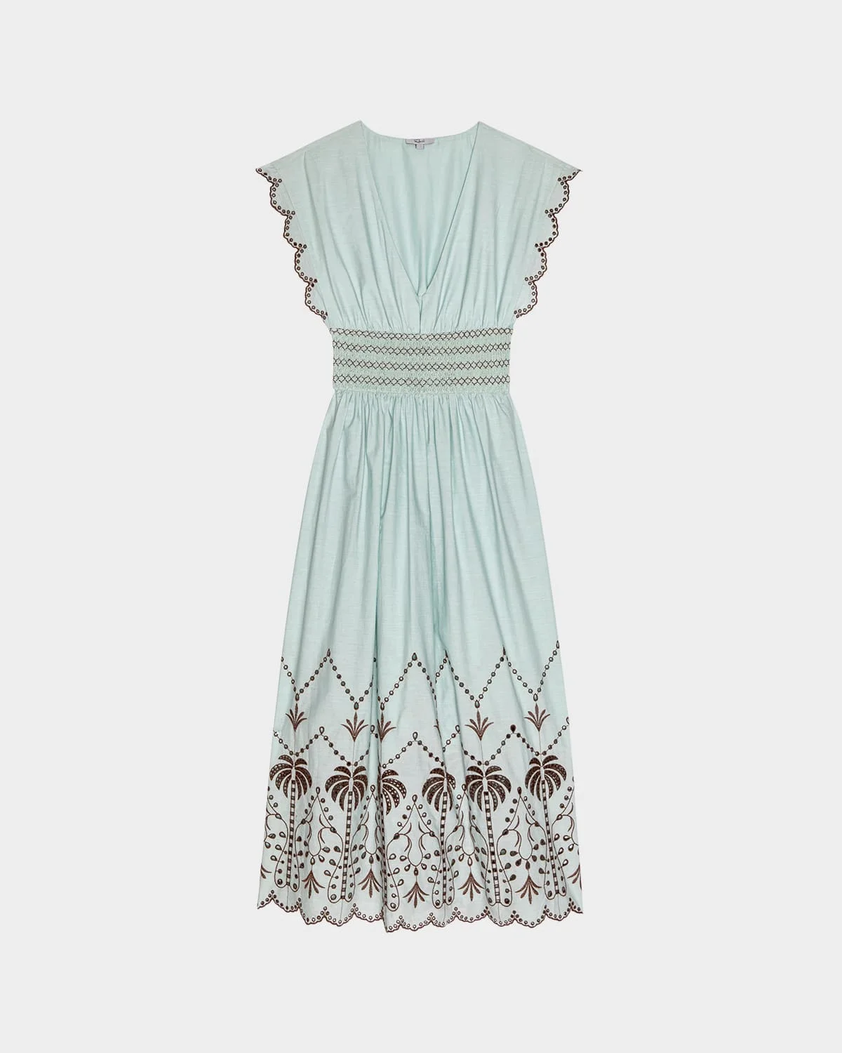 Roxanne Embroidered Cotton Midi Dress - 1