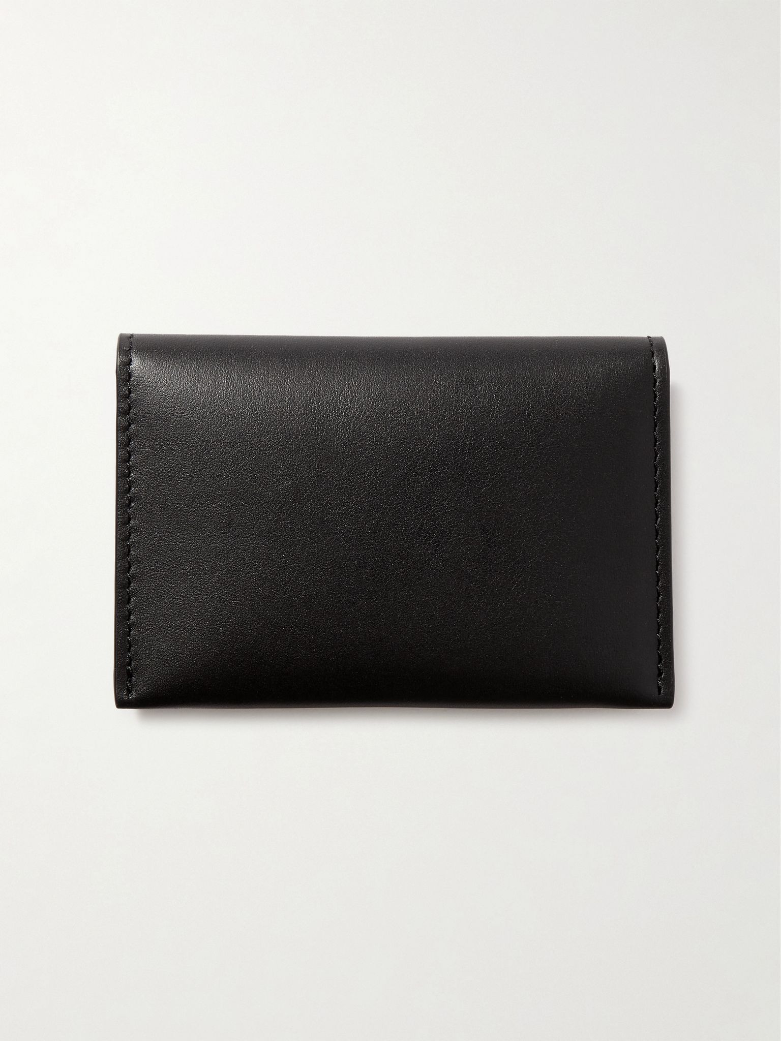 Printed leather wallet Black - 3