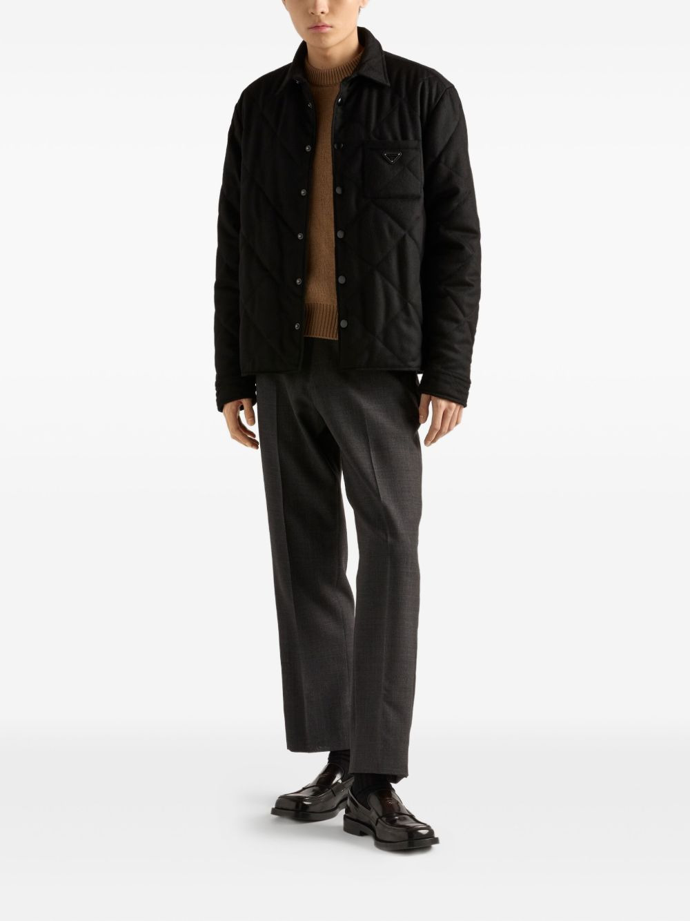 quilted cashmere shirt - 2