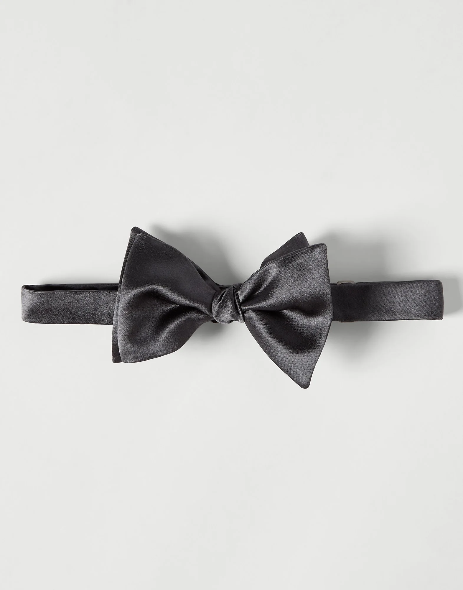Cotton and silk satin bow tie - 1