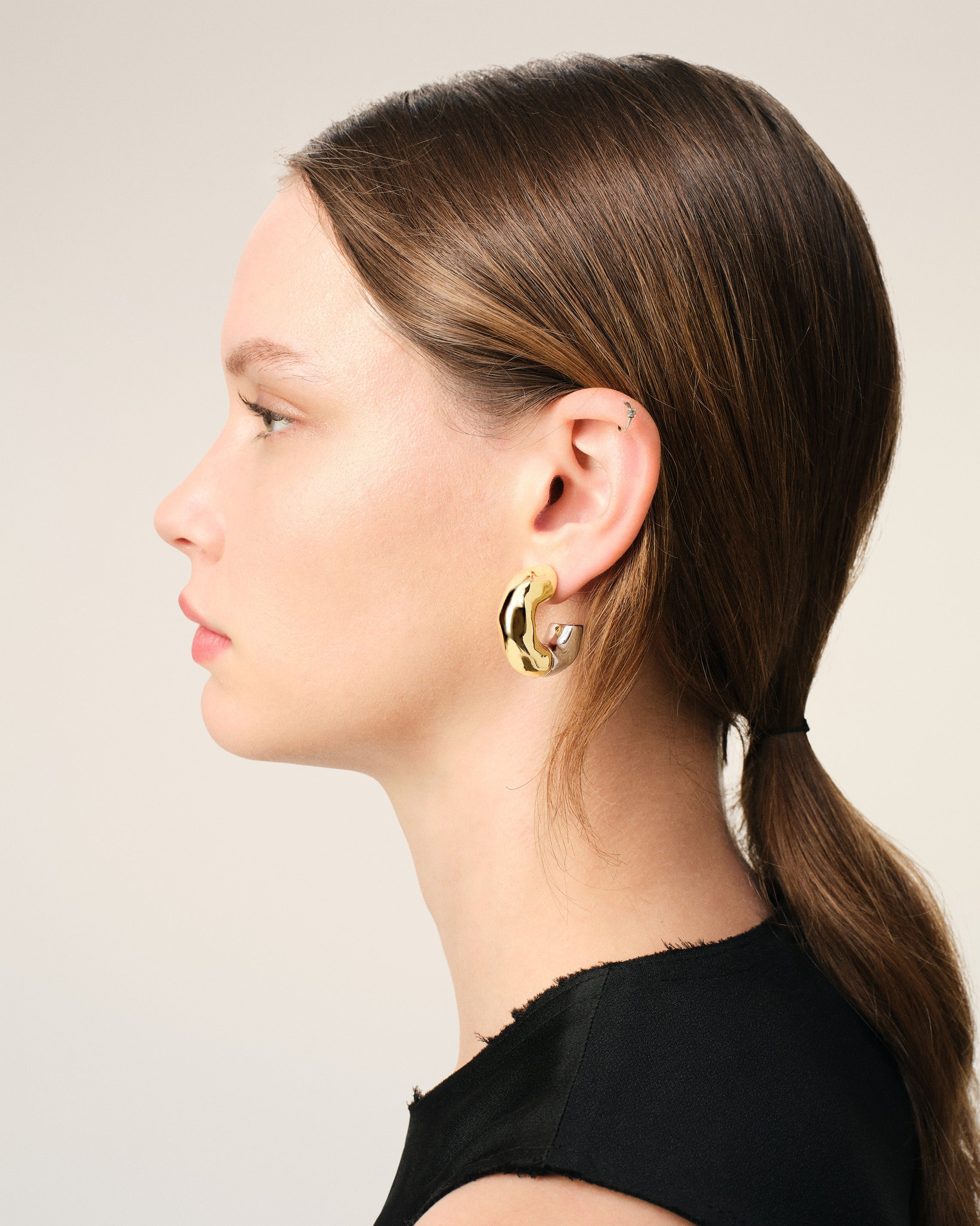 GOLD BRASS DUNE HOOPS - 2