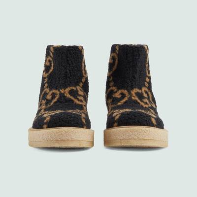 GUCCI Women's GG wool effect ankle boot outlook
