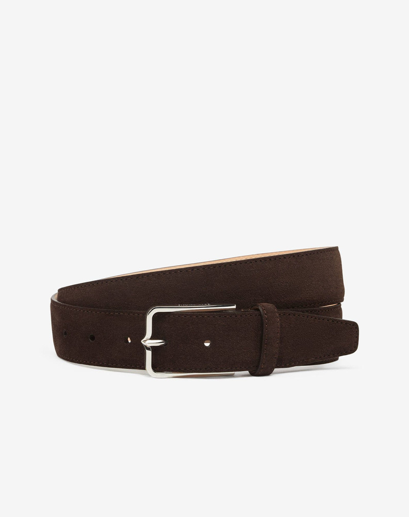 Dark brown suede belt 1