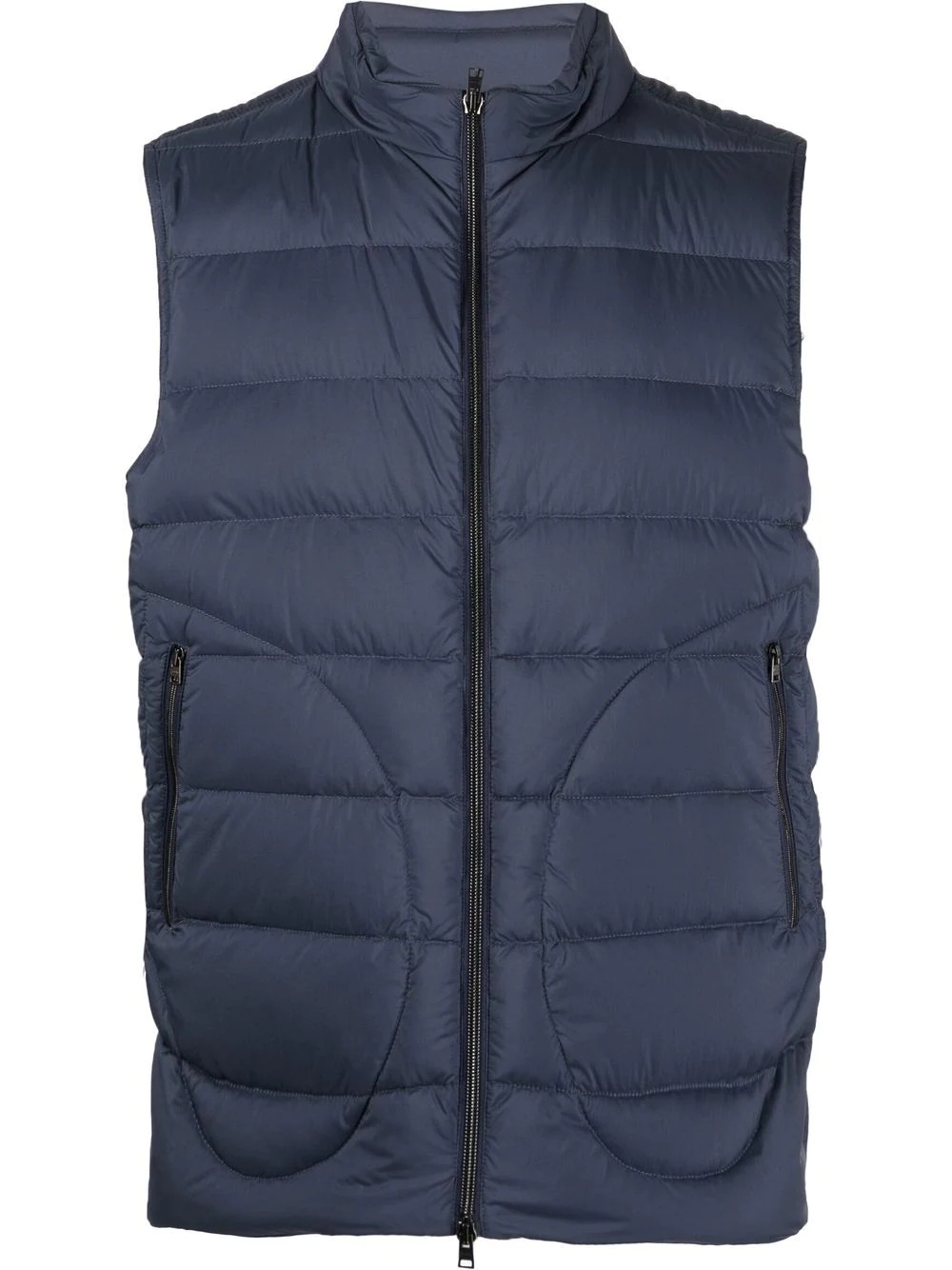 padded zip-up down gilet - 1