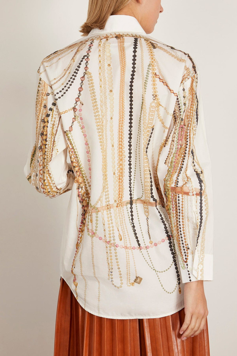 Pearl Long Sleeved Shirt in Off White 6