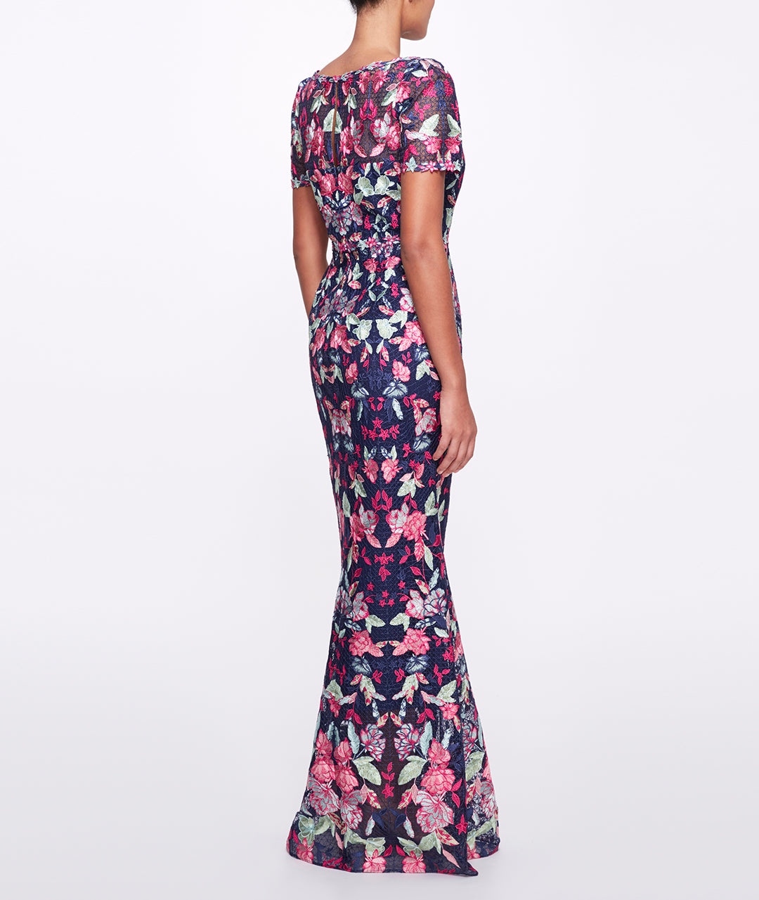 FLORAL EMBROIDERED TULLE GOWN - 3