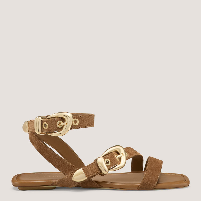 Maven Suede Buckle 플랫 샌들 1