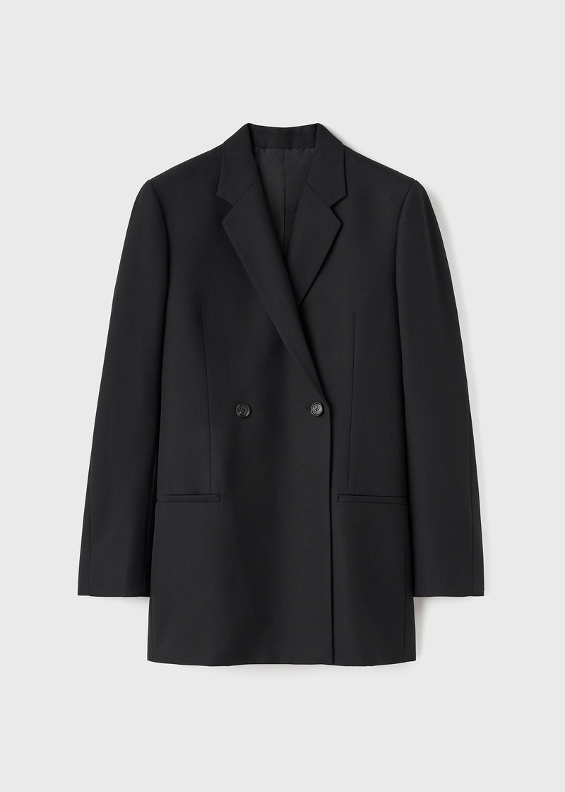 Double-breasted blazer black 1