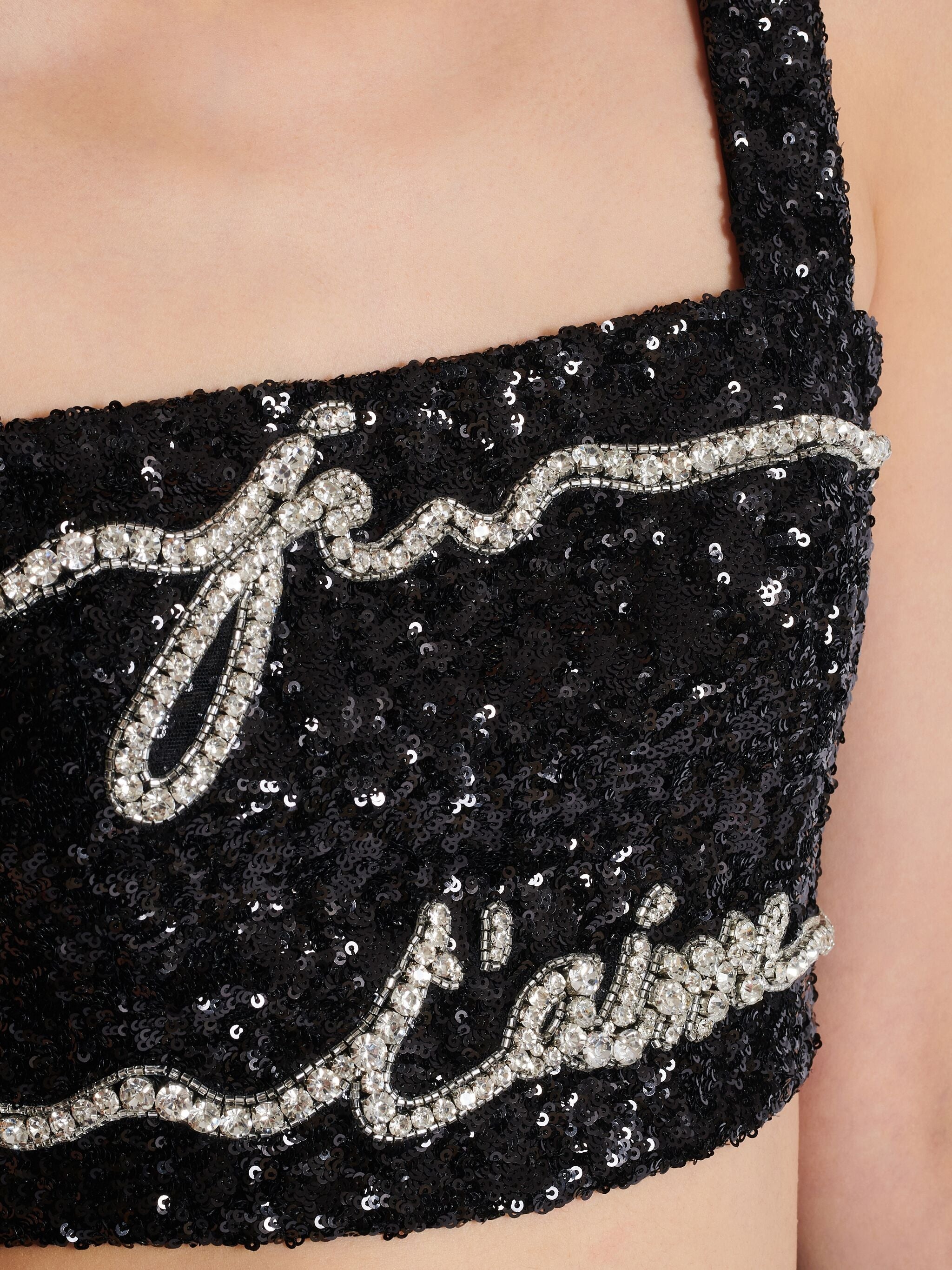 Sequinned Cropped Top - 6