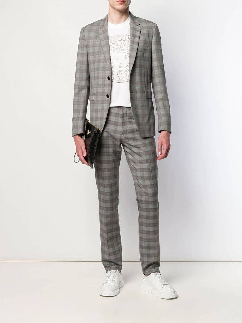 VERSACE Medusa motif studded T-shirt outlook