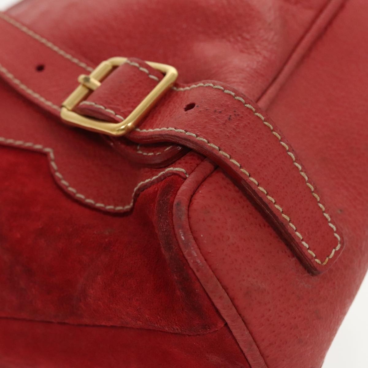 GUCCI Bamboo Backpack Suede Red Gold 003 58 003 58 - 16