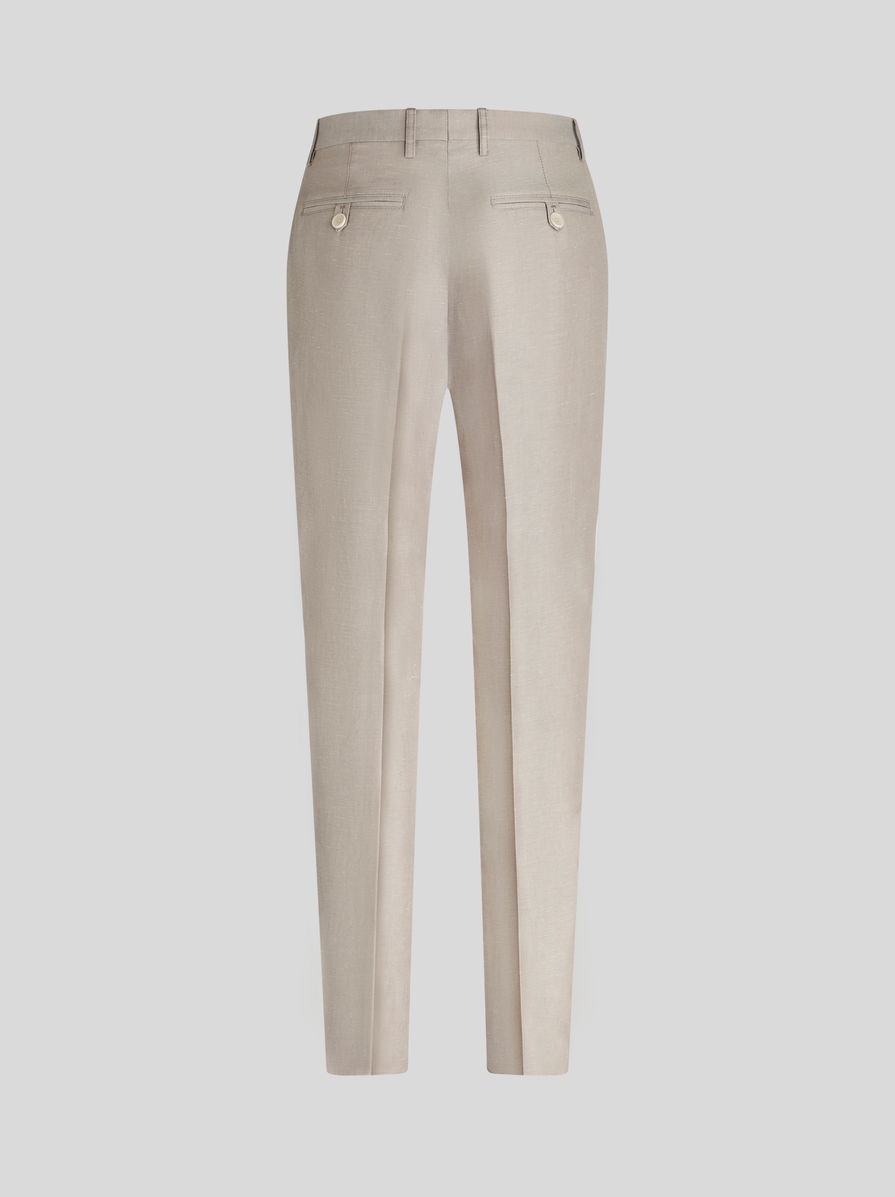 LINEN TROUSERS WITH TUCKS - 2