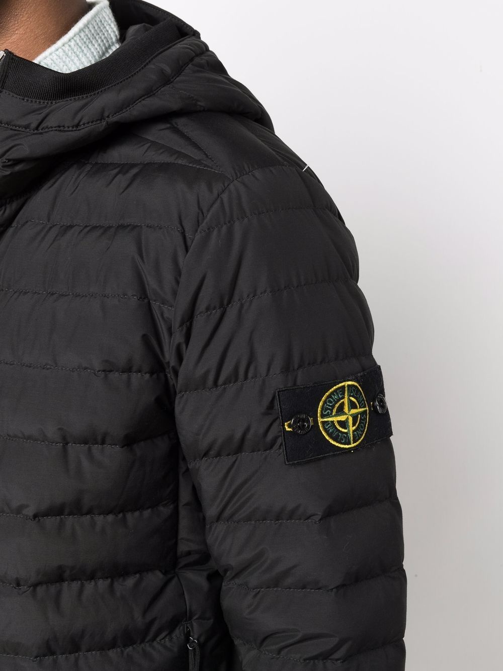 logo-patch puffer jacket - 5