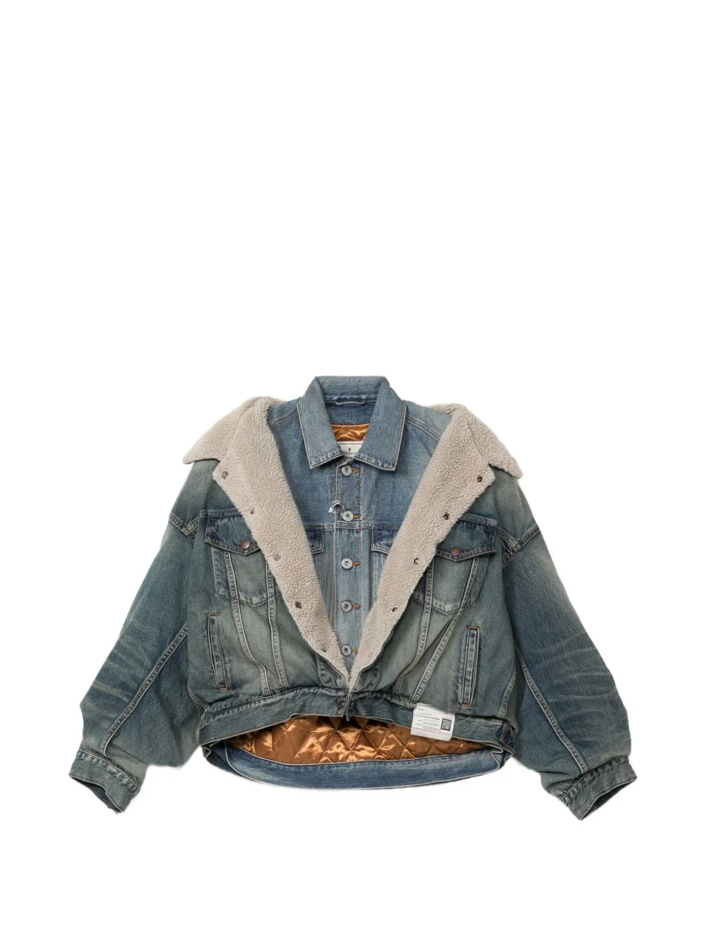 shifted layered denim jacket - 1