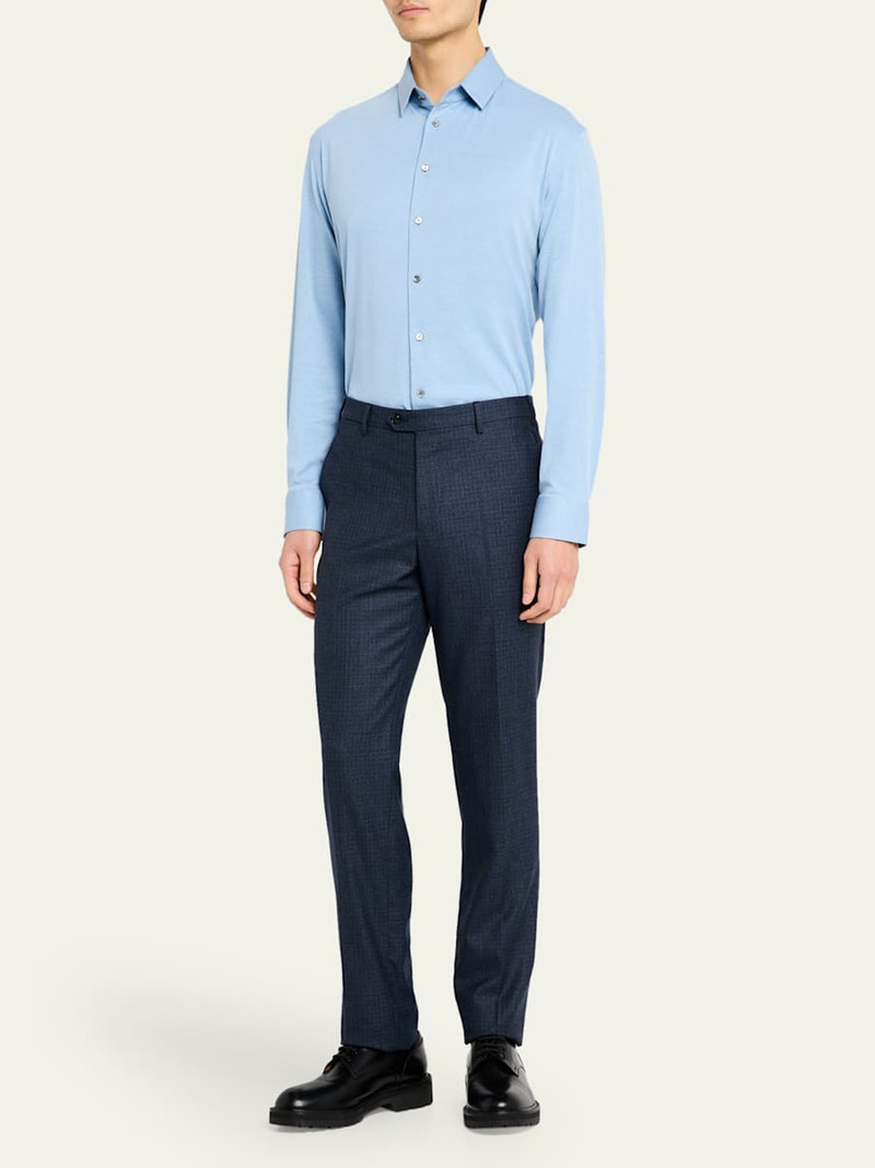 GIORGIO ARMANI Men's Flex Tortona Cotton Jersey Sport Shirt outlook