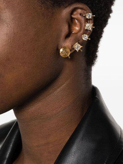 VERSACE Tribute Medusa crystal-embellished creeper earrings outlook