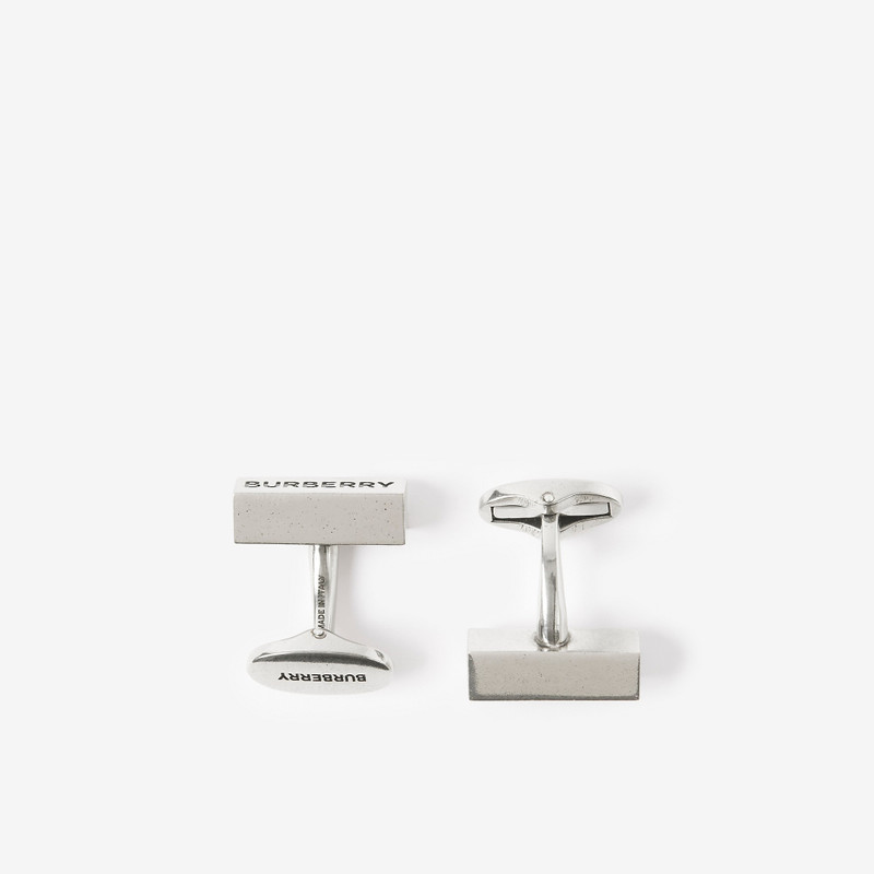Burberry Engraved Palladium-plated Cufflinks outlook