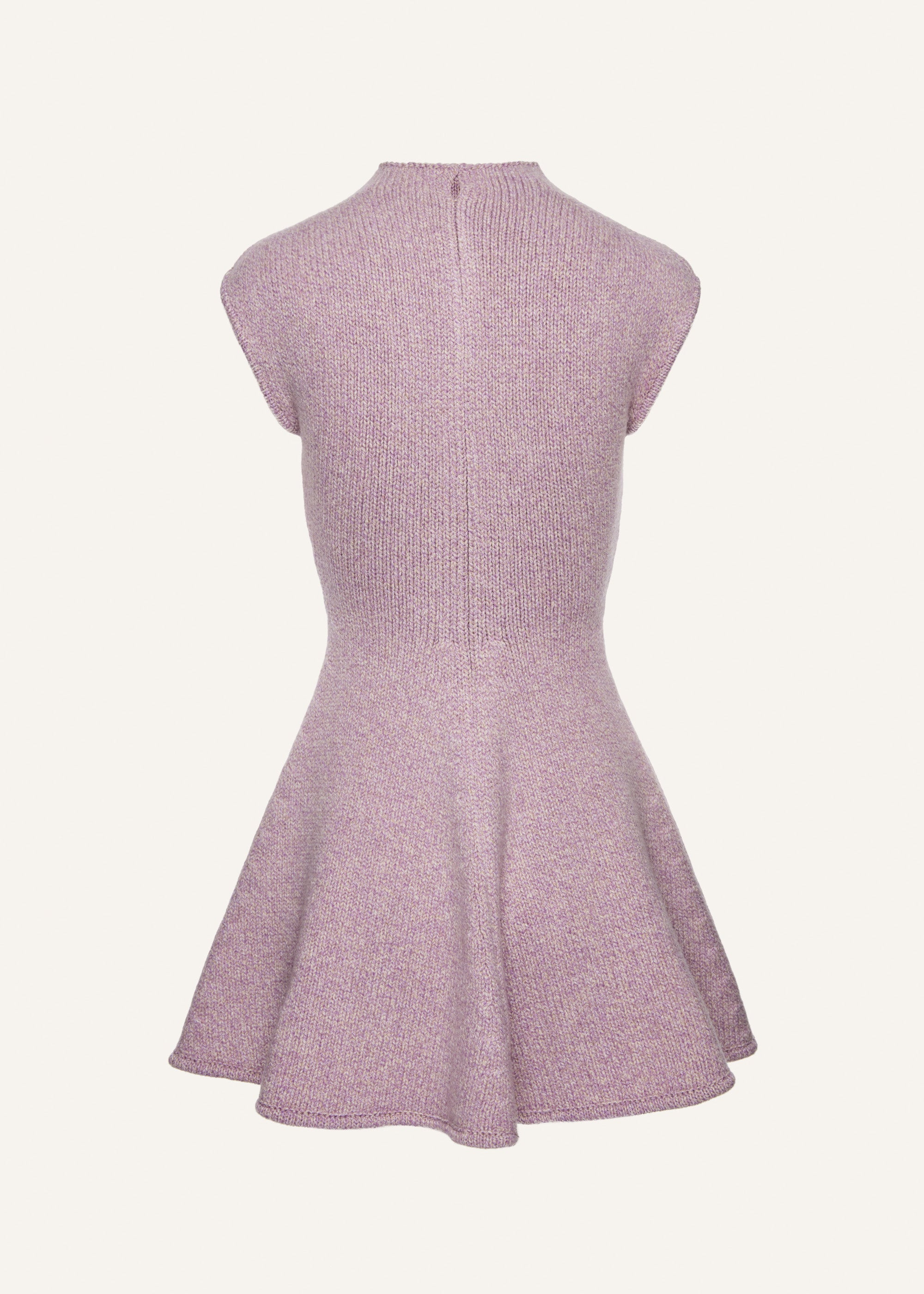 Marled knit skater dress in pink - 2
