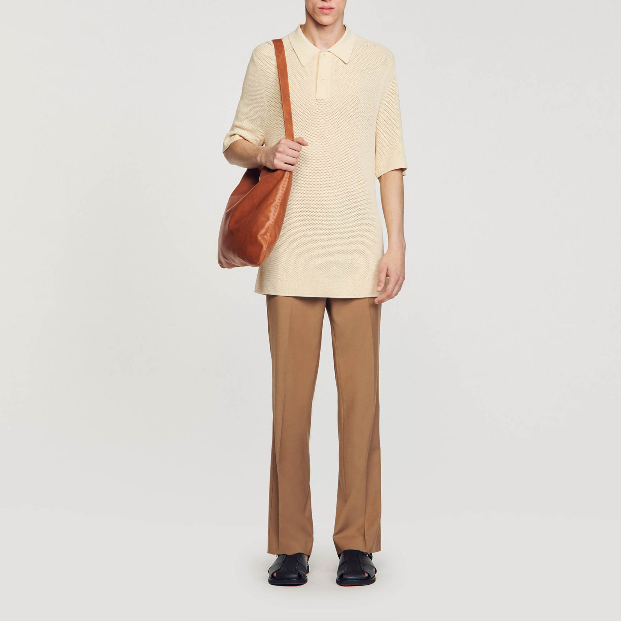 OPENWORK KNIT POLO SHIRT - 2
