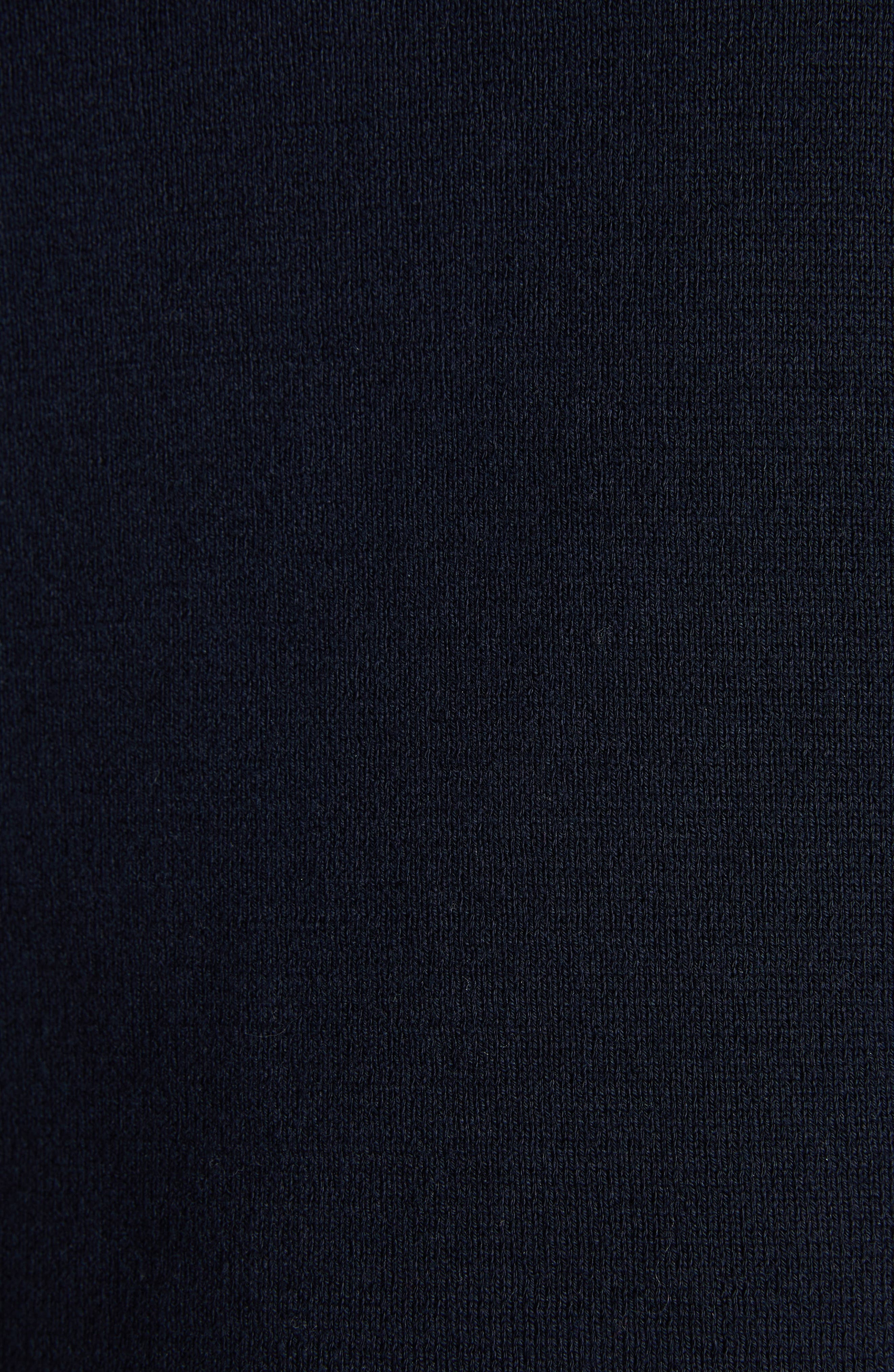 Moncler Knit Collar Cotton Polo in Navy Blue at Nordstrom - 6