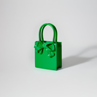 self-portrait Green Bow Mini Tote Bag outlook