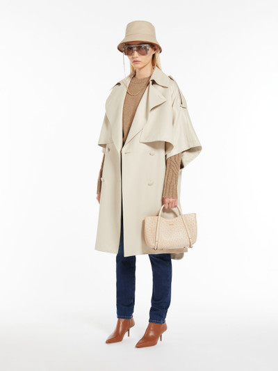 Max Mara Double-breasted satin cape outlook