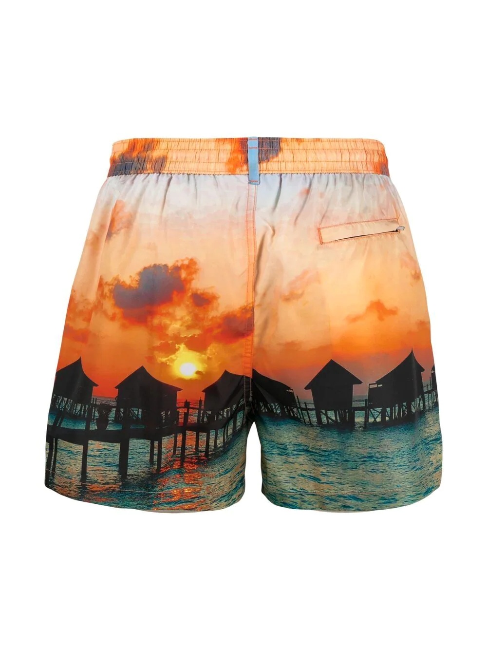 Floating Huts-print swim shorts - 2