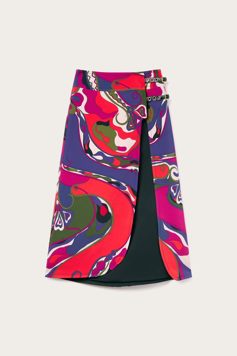 ORCHIDEE PRINT MIDI SKIRT 1