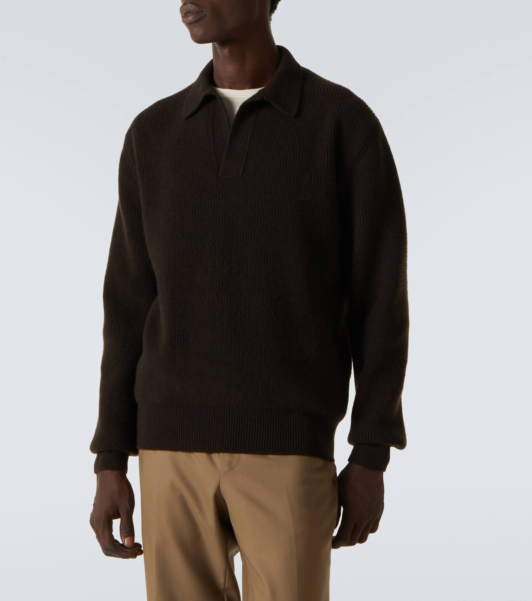 Cashmere polo sweater - 3