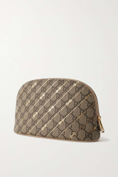 GUCCI Metallic printed coated-canvas cosmetic case outlook