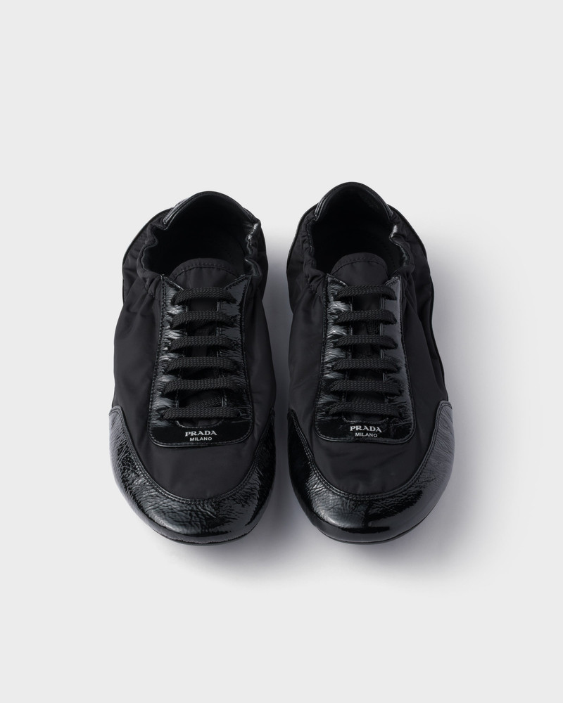 Collapse Re-Nylon and leather sneakers 4