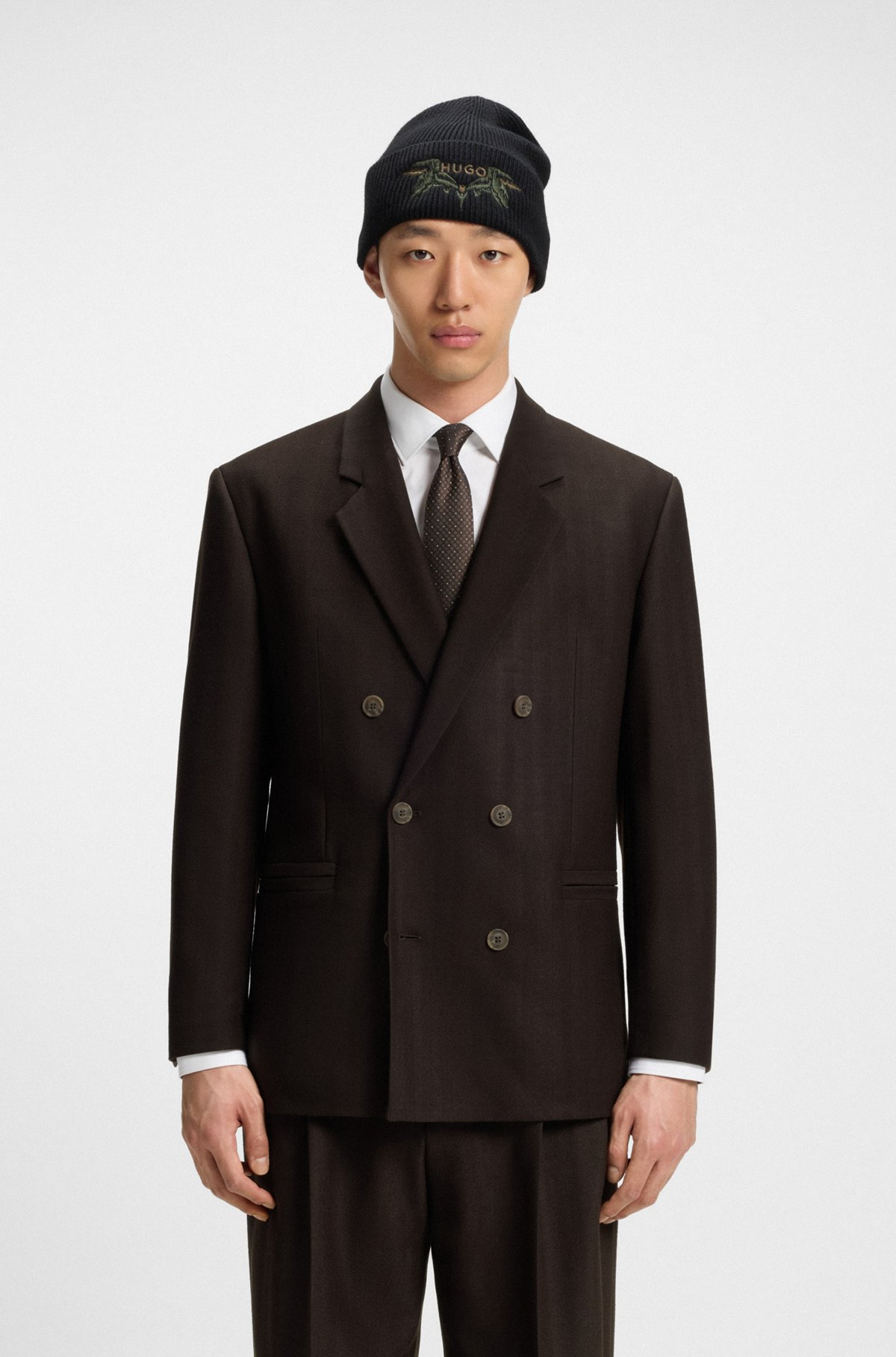 MODERN-FIT BLAZER IN HERRINGBONE STRETCH DOBBY - 2