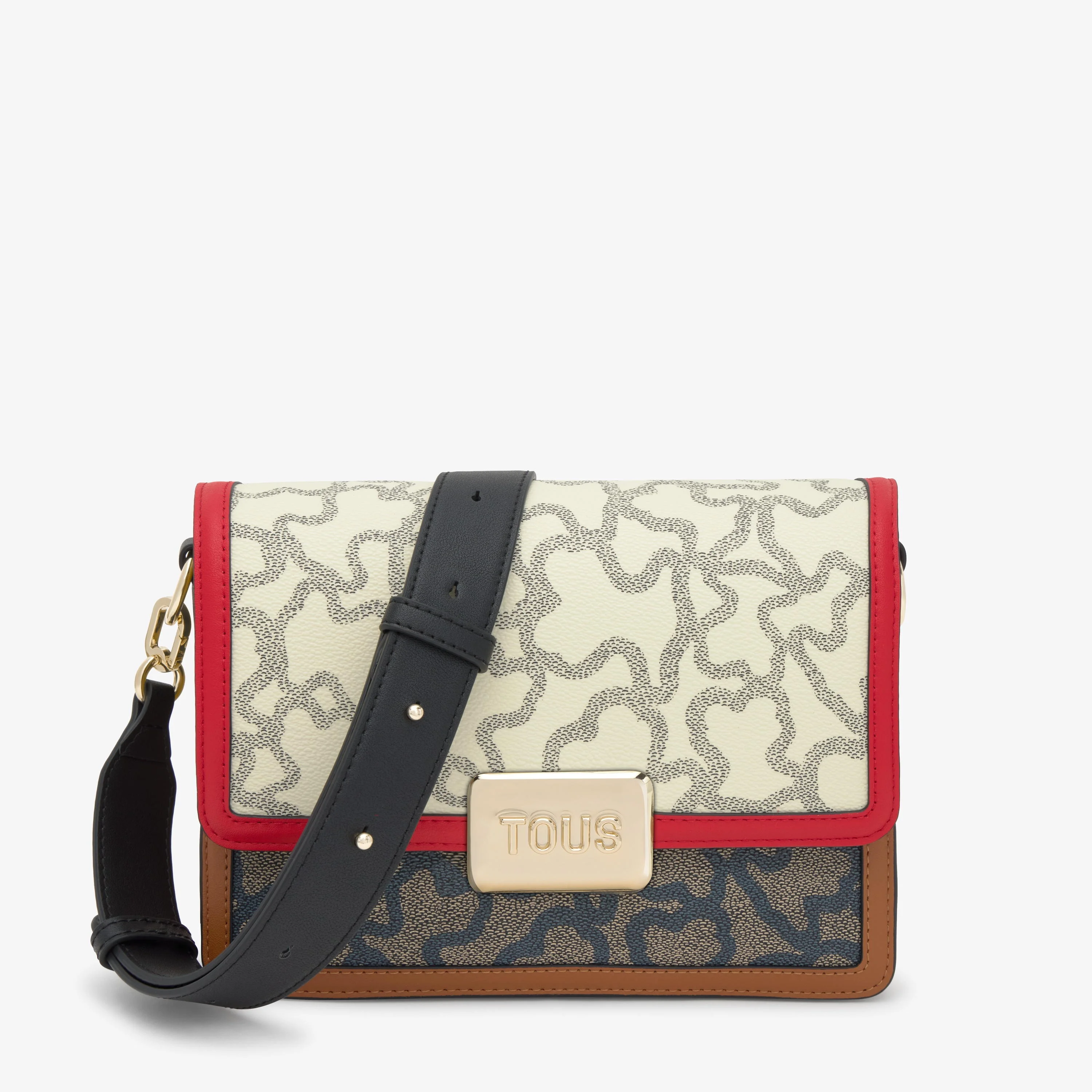 Medium beige and black Crossbody bag TOUS Kaos Icon - 1