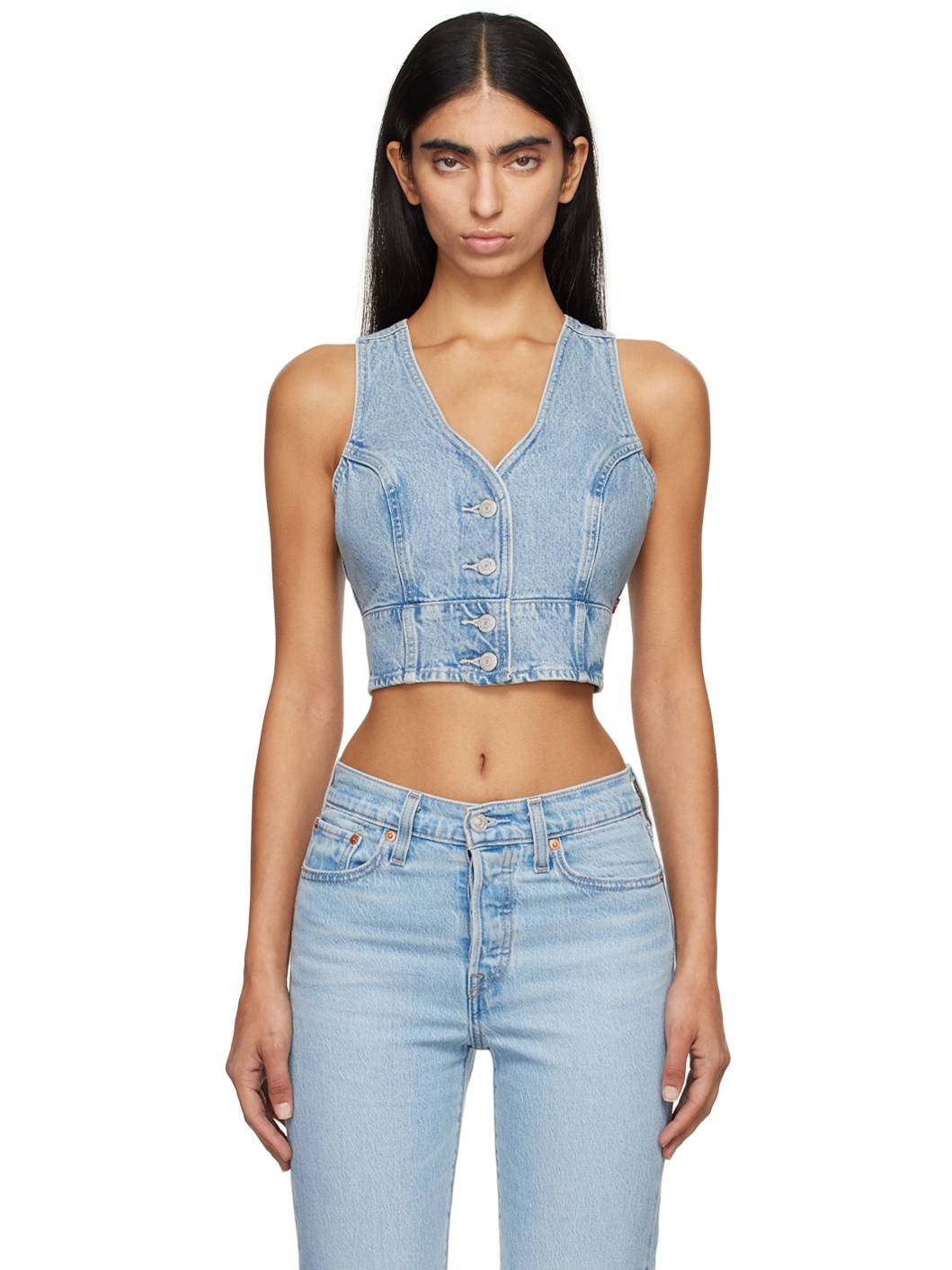 Blue Mona Denim Tank Top - 1