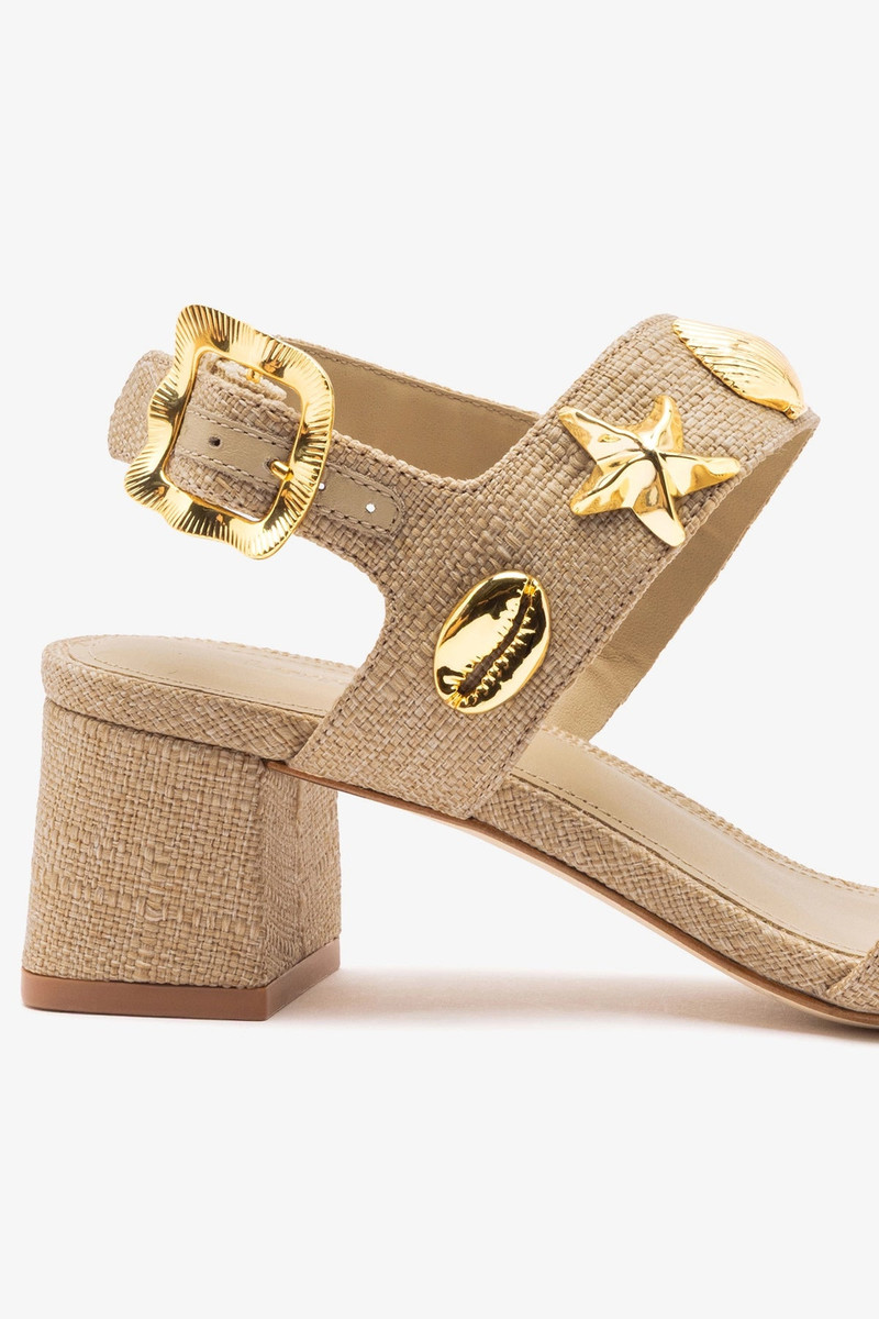 Madison Block Sandal Beige Raffia 4