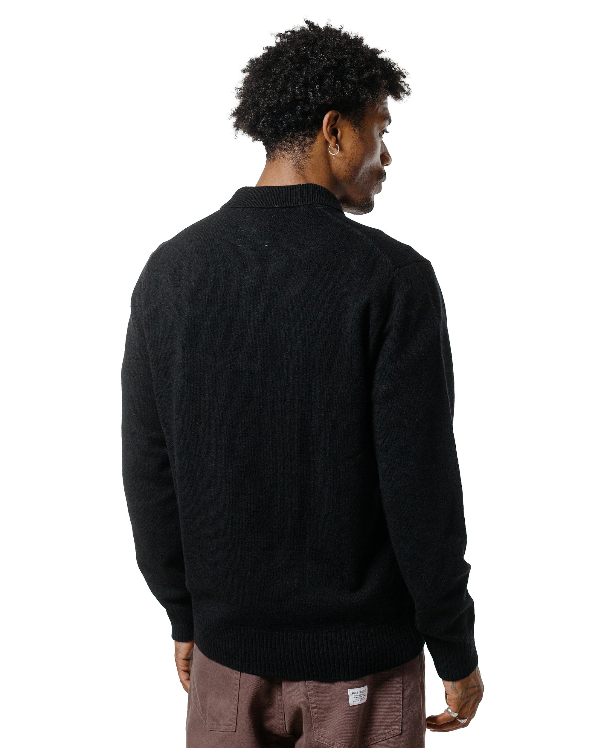 Standard Merino Lambswool Polo Black - 3