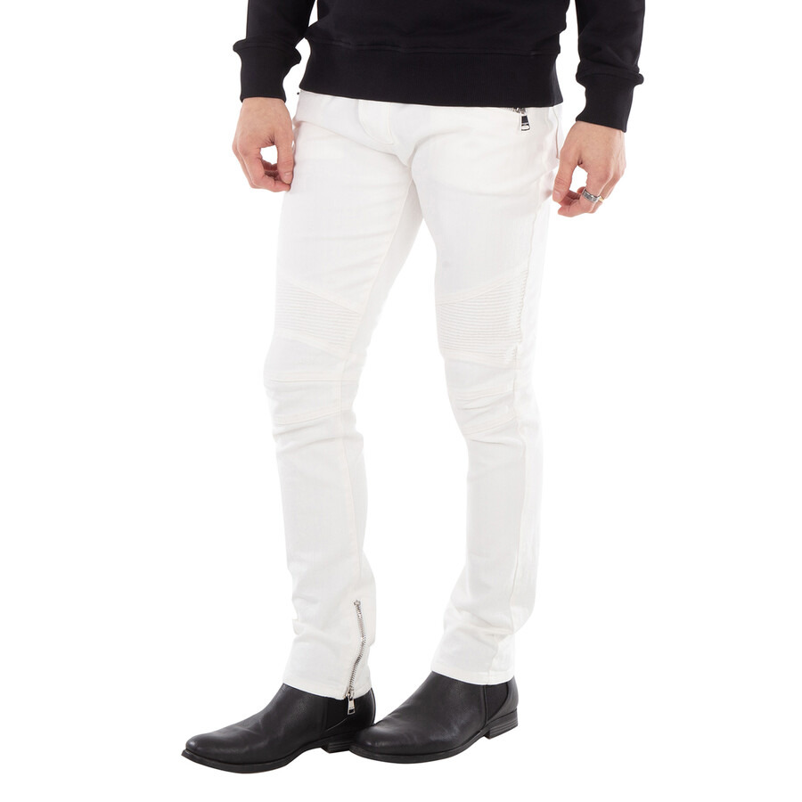 Balmain Slim Leg Biker Jeans - 5