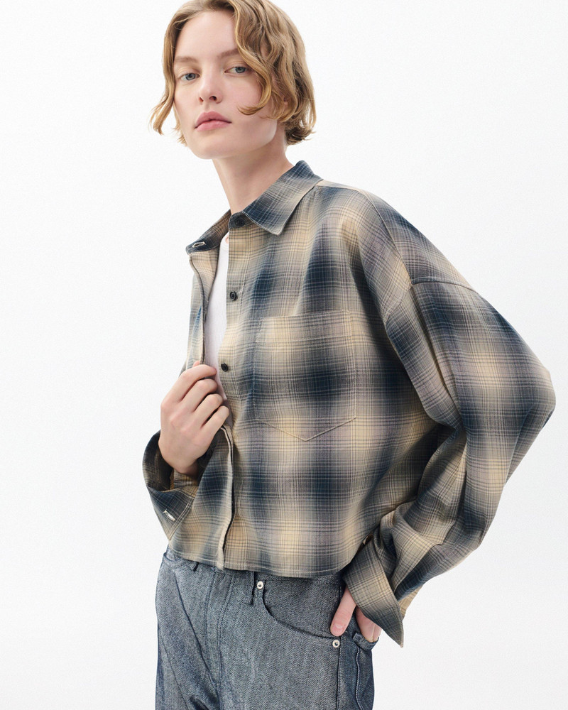 Marin Cropped Plaid Shirt 4