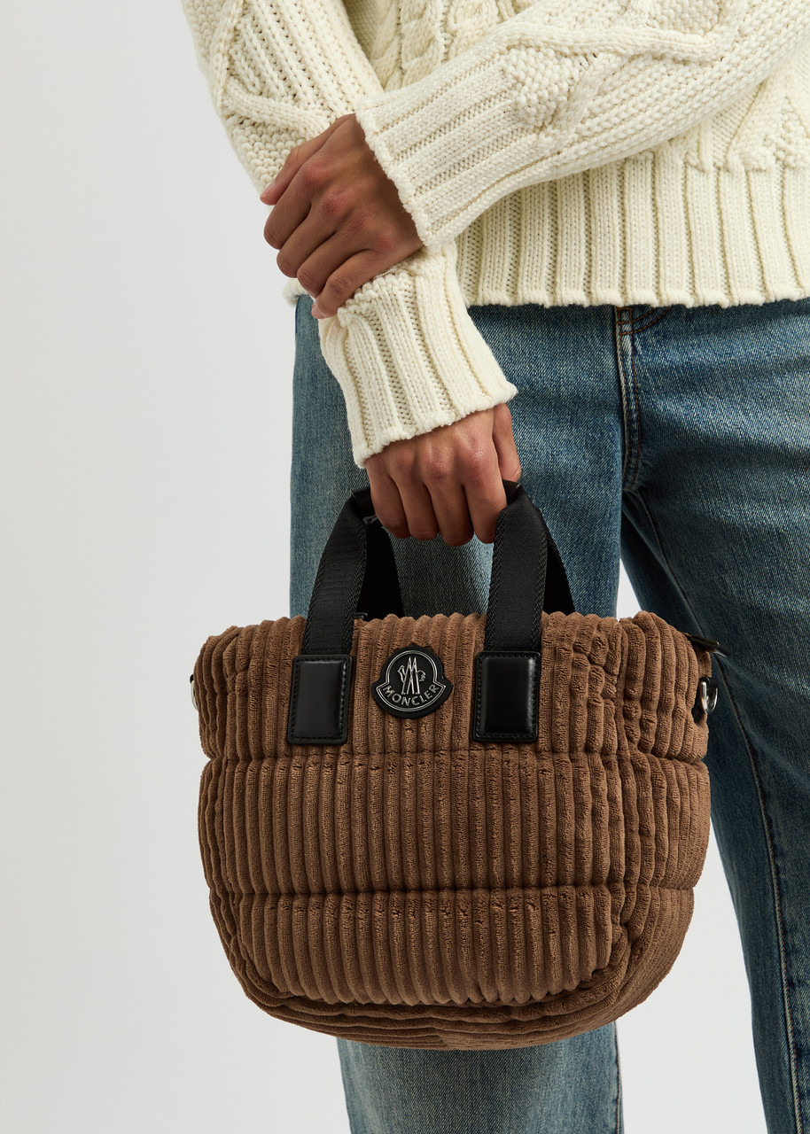 Moncler Caradoc Mini Quilted Corduroy top Handle bag - 5