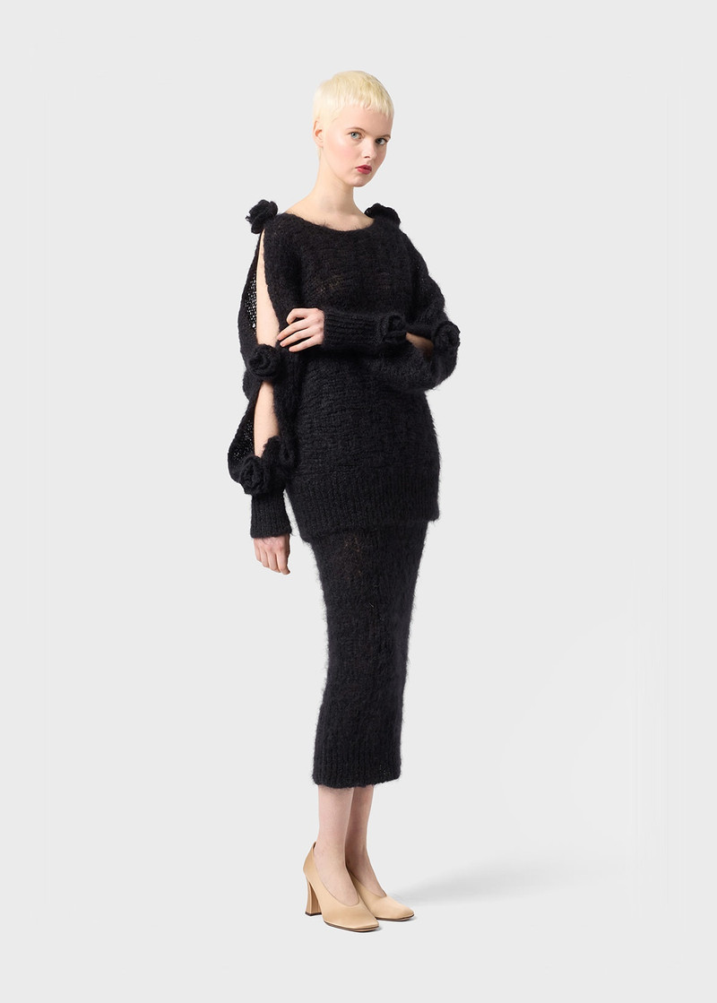 Blumarine MOHAIR SWEATER WITH 3D ROSES outlook