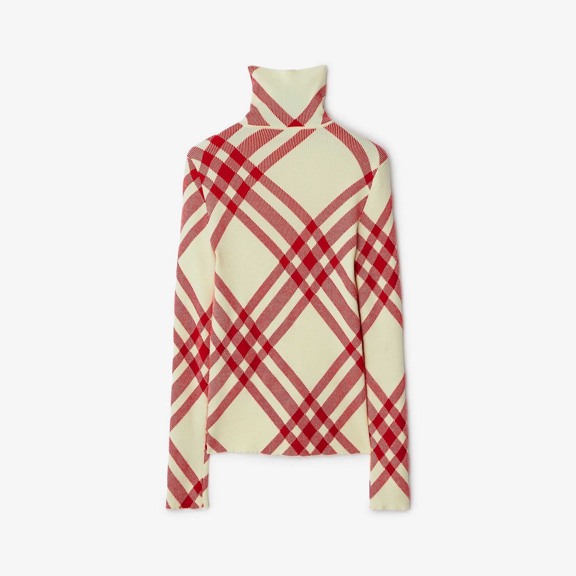 Check Wool Blend Sweater - 5